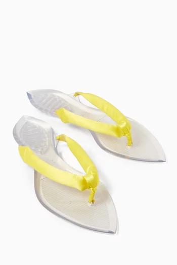 Invisible Thong Mules in Satin
