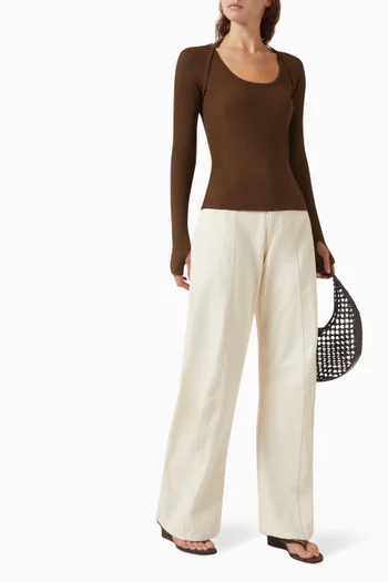 Scoop Shrug Top in Cotton Blend