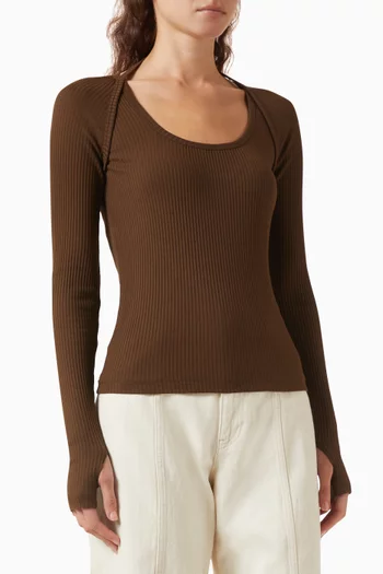 Scoop Shrug Top in Cotton Blend