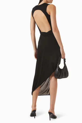 Twist Drape Dress in Jersey