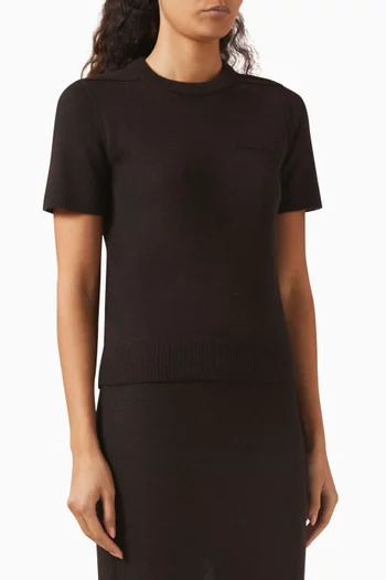 Sheer Knit T-shirt in Merino Wool Blend