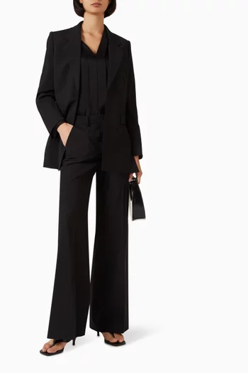 Fluid Flared Pants in Wool