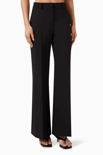 Fluid Flared Pants in Wool