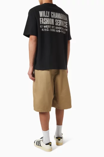 Embroidered Logo T-shirt in Cotton