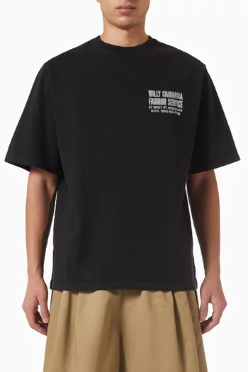 Embroidered Logo T-shirt in Cotton