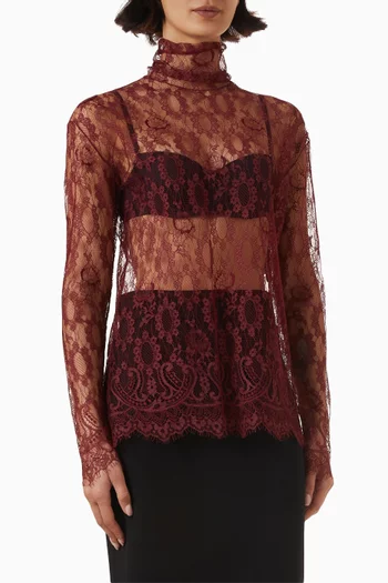 Chantilly Sheer Top in Lace