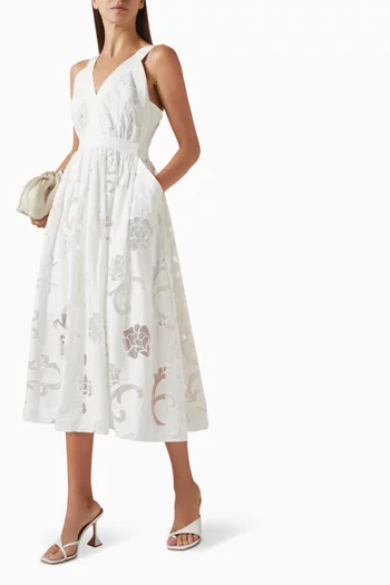 Lucie Midi Dress in Cotton-blend