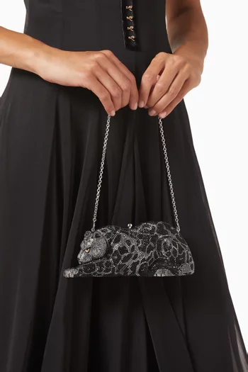 Wildcat Jaguar Crystal Clutch Bag