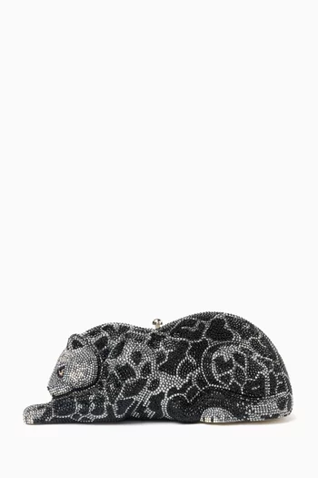 Wildcat Jaguar Crystal Clutch Bag