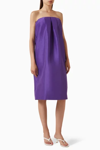 V-neck Midi Dress in Cotton