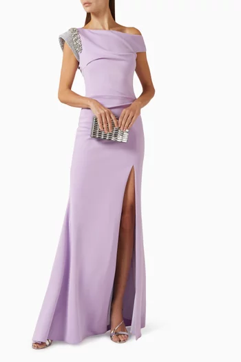 Metal Trim Gown in Neoprene
