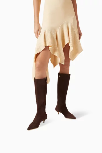 Sue 35 Knee-high Boots in Suede