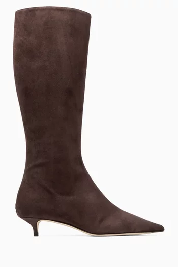 Sue 35 Knee-high Boots in Suede