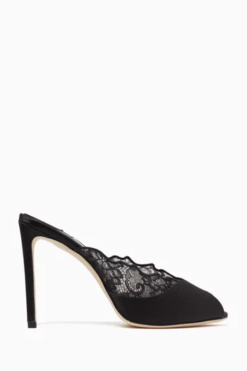 Brigitte 100 Mules in Satin
