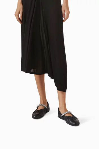 Jade Ballerina Flats in Nappa Leather