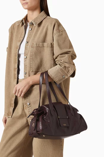 Medium Bar Holdall Bag in Leather