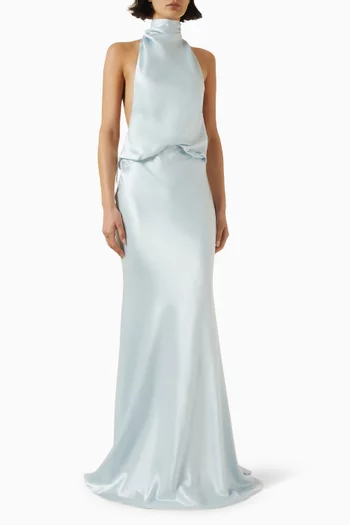 The Cameron Dress in Satiin