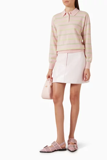 Collegiate Stripe Polo in Cashmere