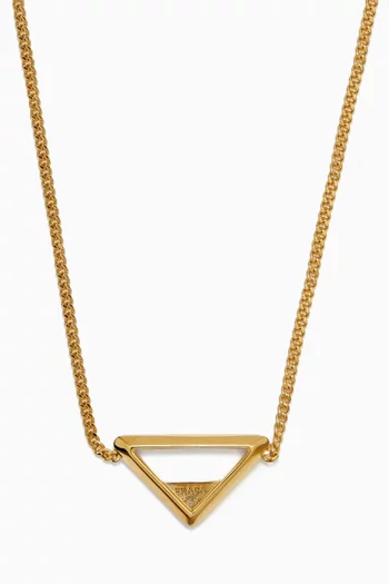 Triangle Logo Necklace in Metal