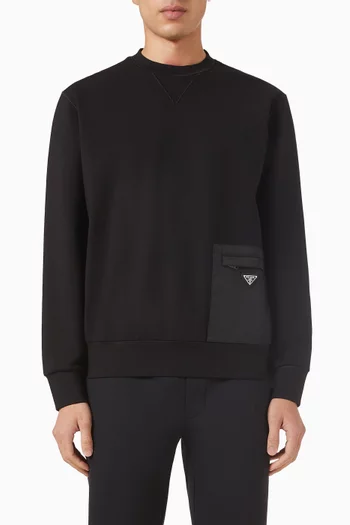Logo Sweatshirt in Technical-fabric