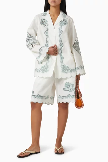 Louie Embroidered Shirt in BCI Cotton