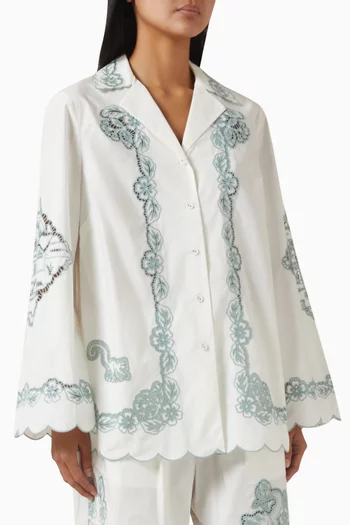 Louie Embroidered Shirt in BCI Cotton