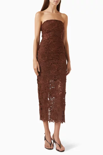 3D-floral Dress in Lace