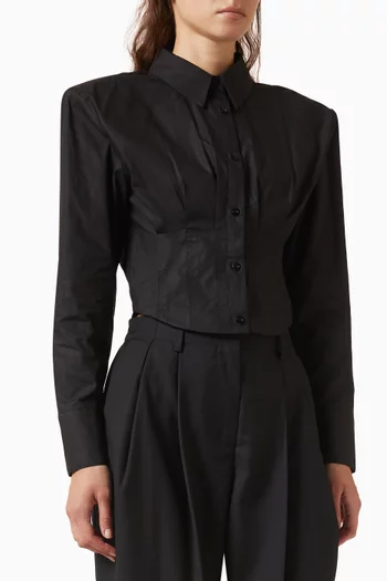 Darcy Crop Shirt in Cotton