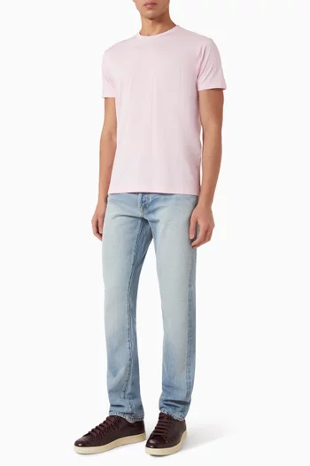Crewneck T-shirt in Cotton-silk