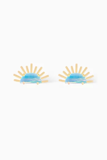Sunset Crush Earrings in 18kt Gold