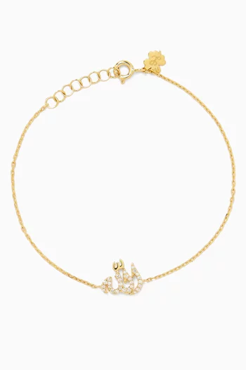 Allah Diamond Bracelet in 18kt Gold