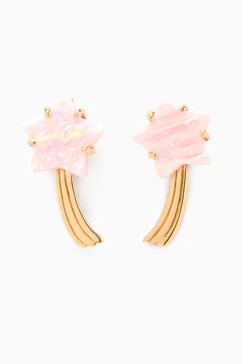 Shooting Star Earrings in 18kt Gold