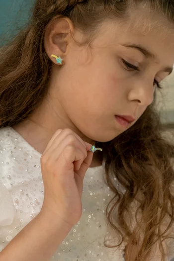 Shooting Star Earrings in 18kt Gold