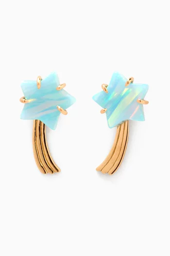 Shooting Star Earrings in 18kt Gold