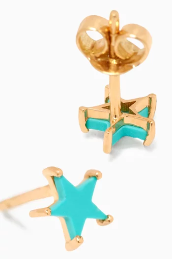 Tiny Star Earrings in 18kt Gold