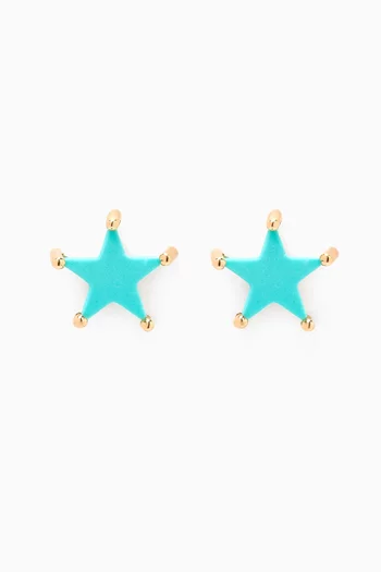 Tiny Star Earrings in 18kt Gold