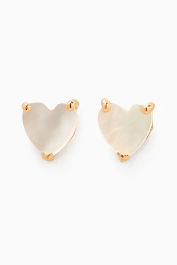 Tiny Heart Earrings in 18kt Gold
