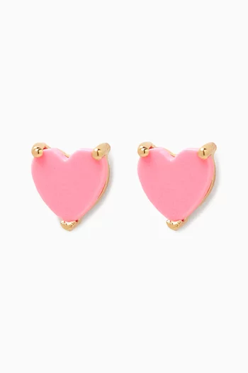 Tiny Heart Earrings in 18kt Gold
