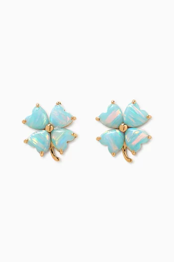 Oh Clover Earrings in 18kt Gold