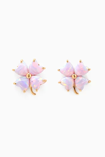 Oh Clover Stud Earrings in 18kt Gold