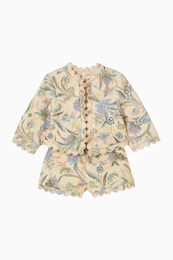 Indra Kids Quilted Jacket in Cotton