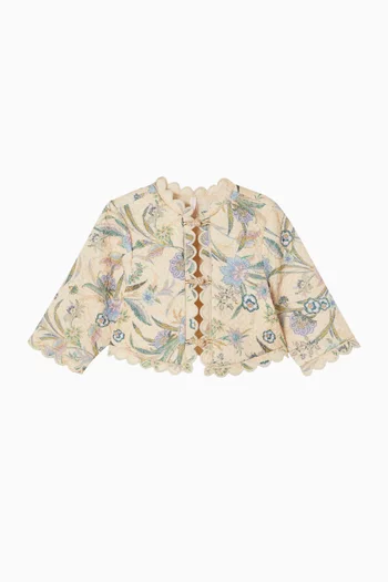 Indra Kids Quilted Jacket in Cotton