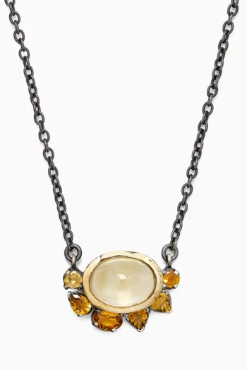 Citrine & Tourmaline Necklace in 10kt Gold
