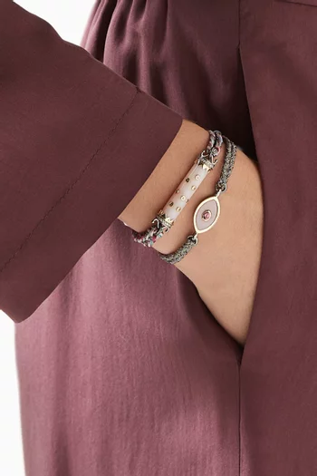 Eye Opal & Tourmaline Bracelet in 10kt Gold