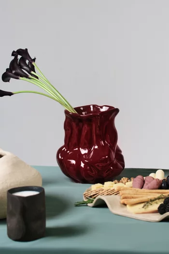 Nebula Vase in Glazed Ceramic