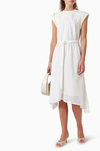 Broderie Anglaise Dress in French Terry