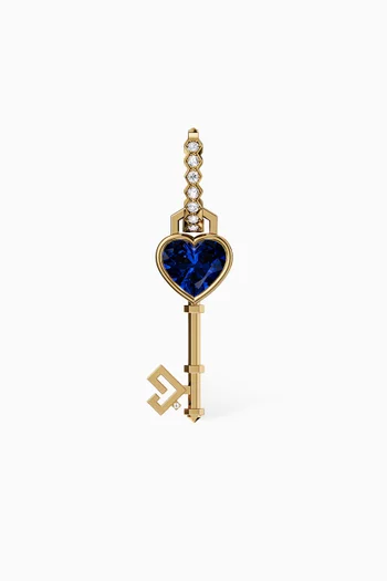 Key of Love Diamond Single Earring in 18kt Gold
