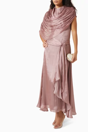 Draped-panel Maxi Dress