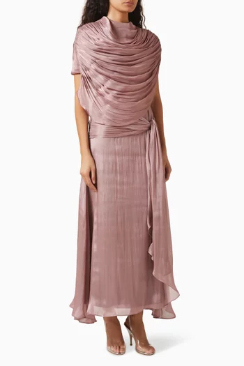 Draped-panel Maxi Dress