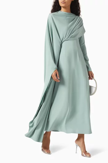 Cape-style Maxi Dress